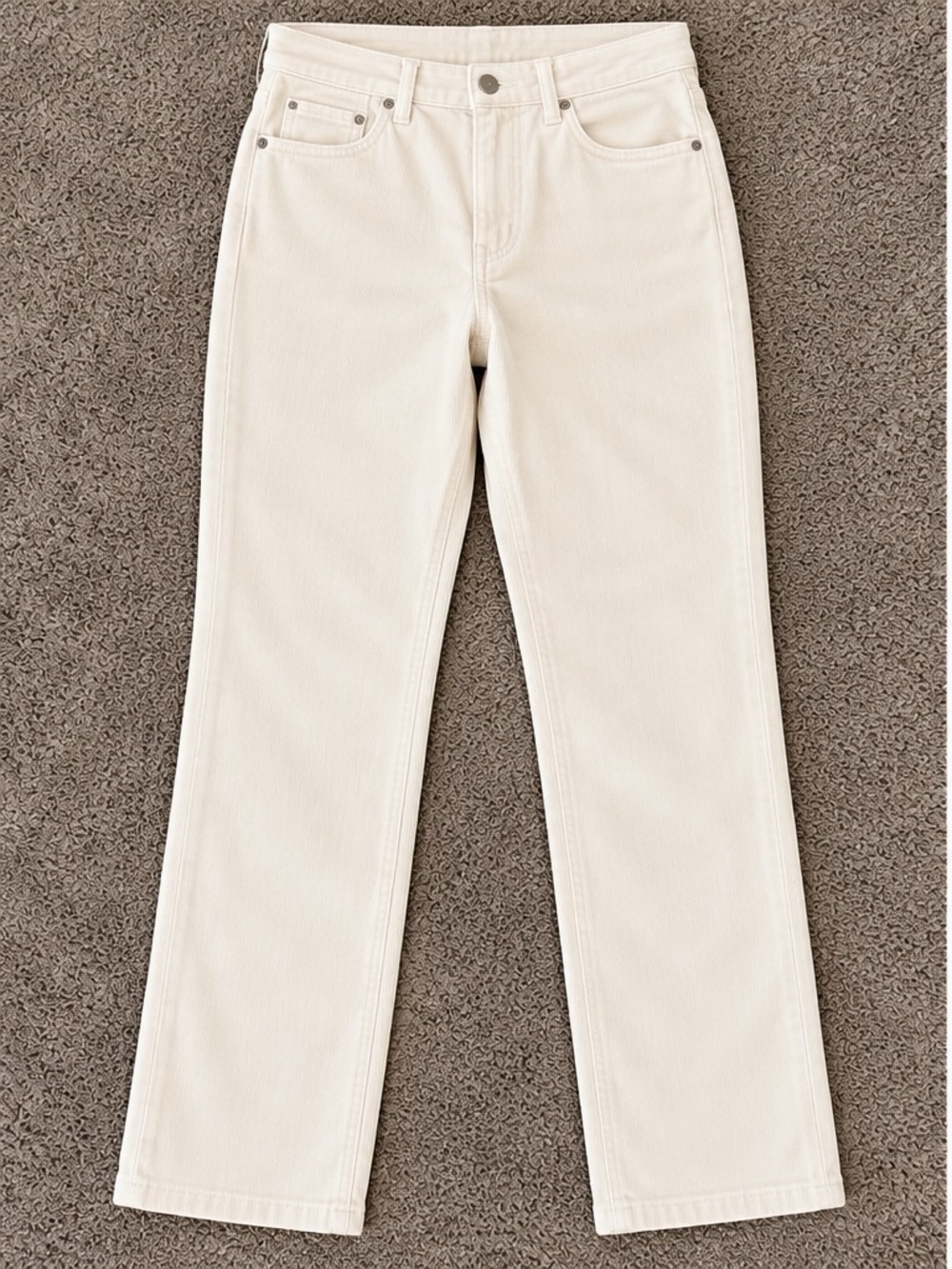 Cream Straight-Leg Women's Jeans